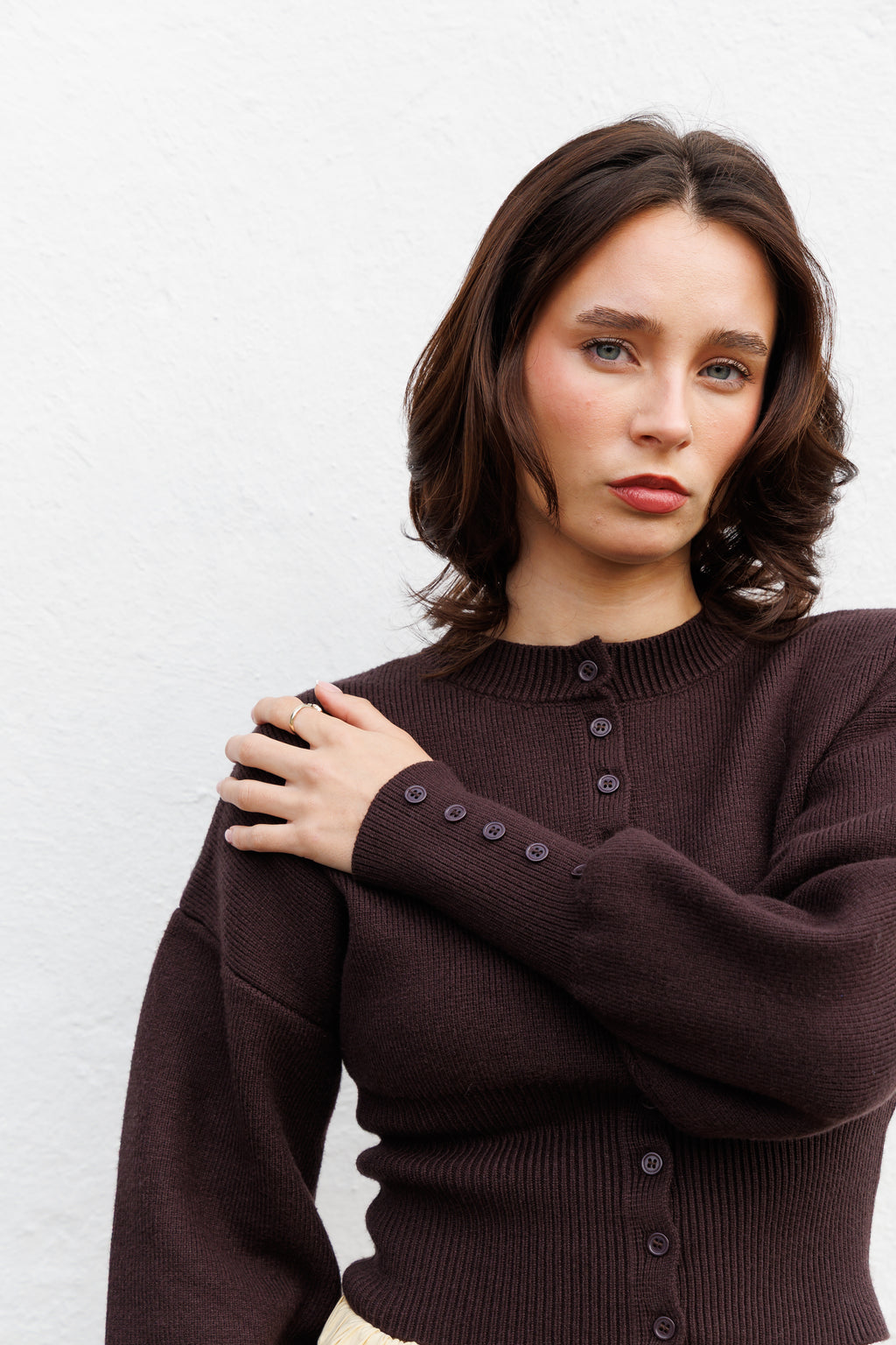 The Kindling Wrap Knit - Brown