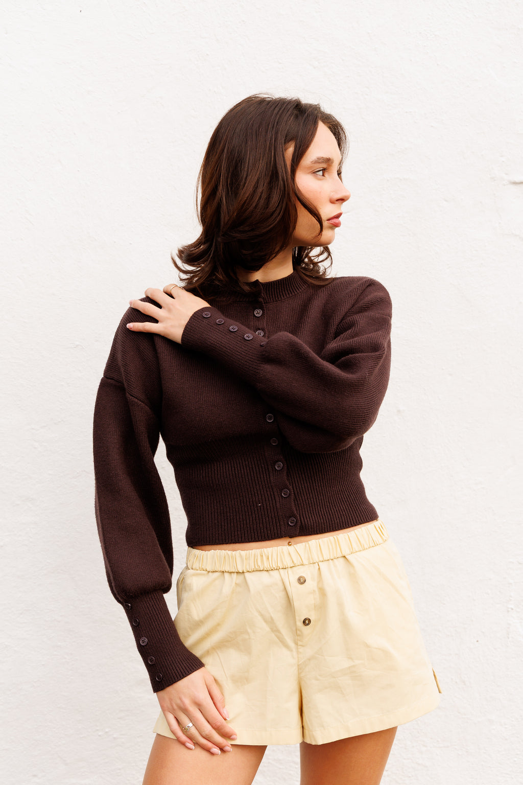 The Kindling Wrap Knit - Brown
