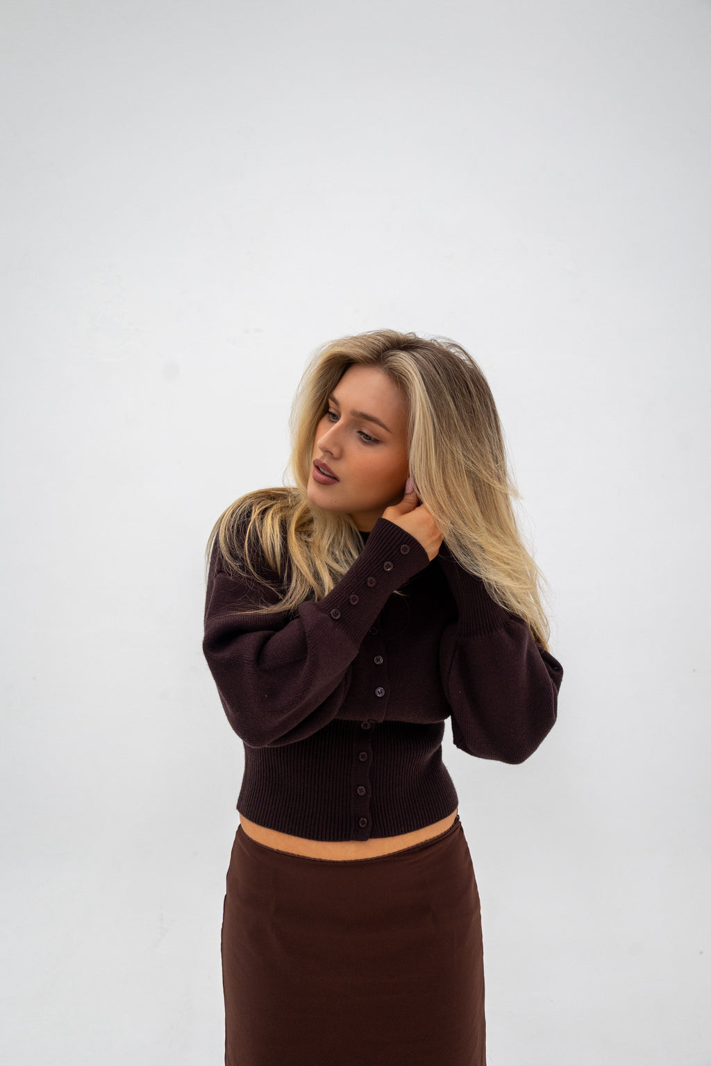 The Kindling Wrap Knit - Brown