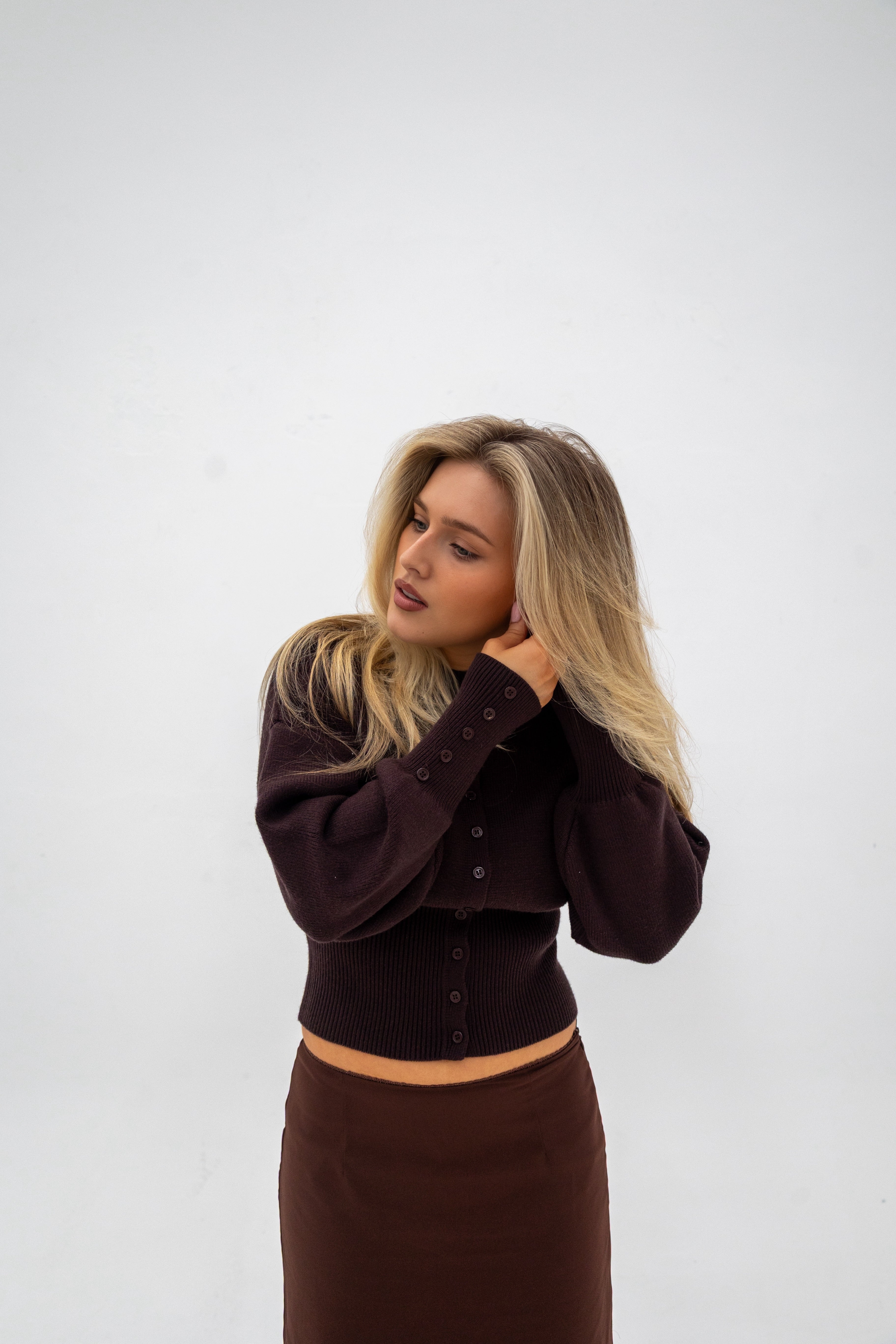 The Kindling Wrap Knit - Brown